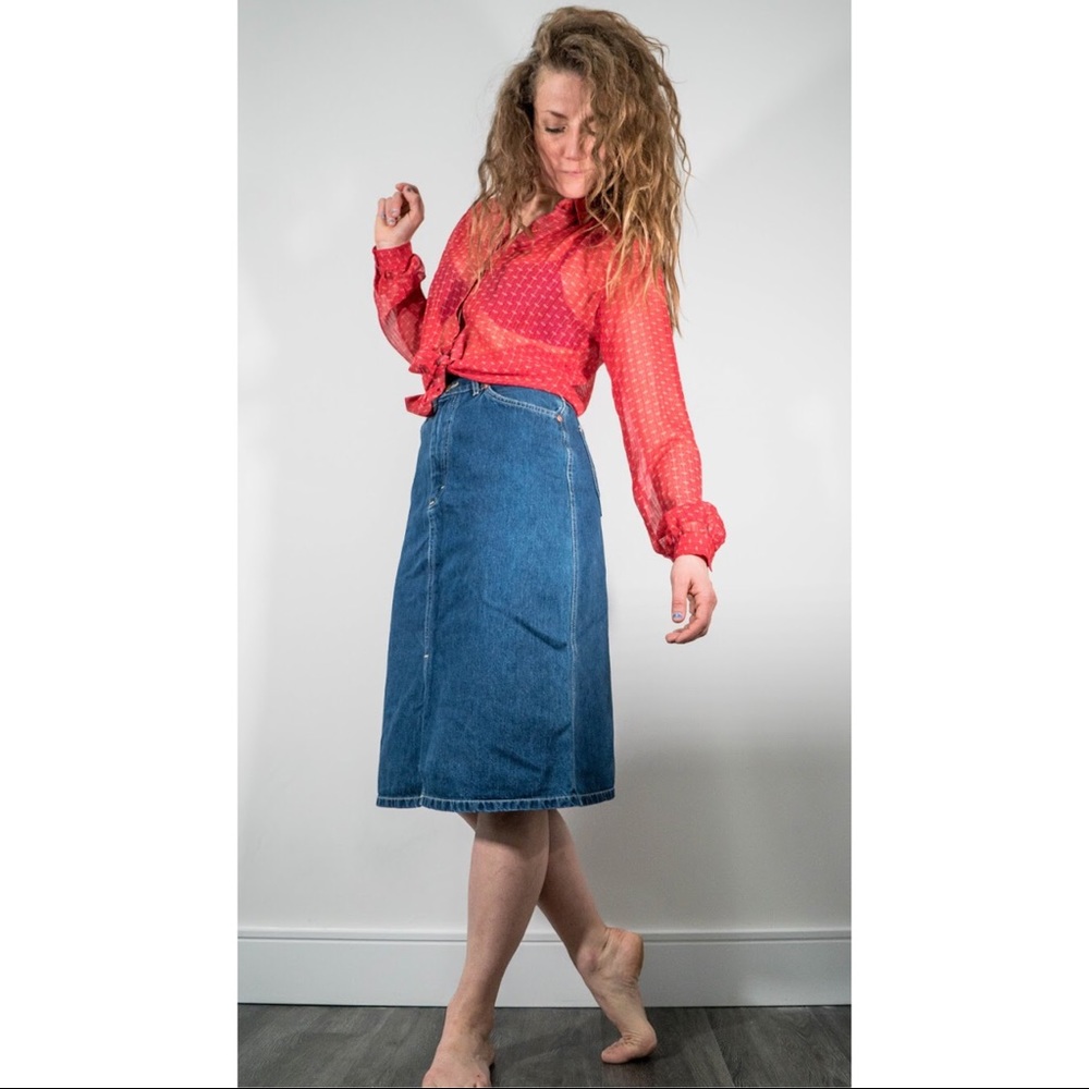 Retro Lee Denim Skirt